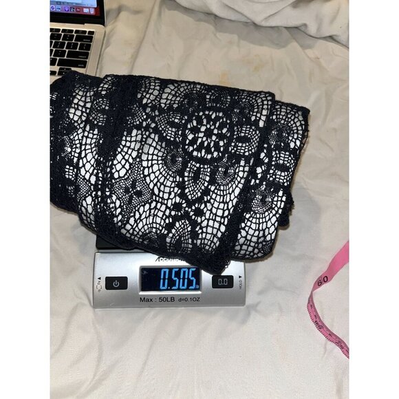 ALEXIS Black Lace Up Pants With Floral Pattern size Medium - Picture 9 of 10